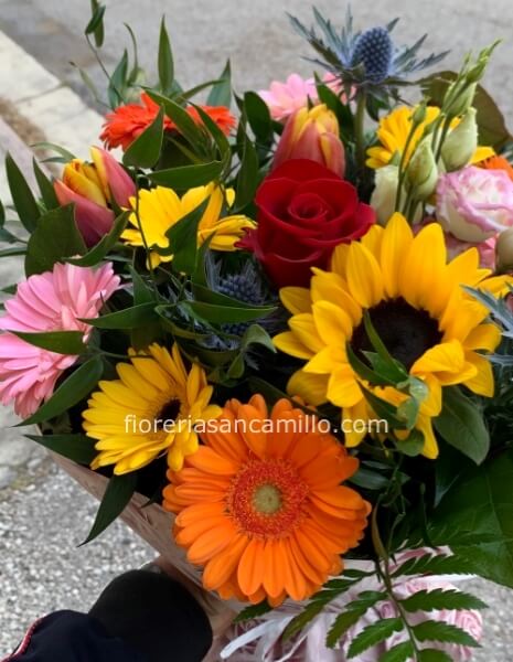 Bouquet misto giallo e arancio